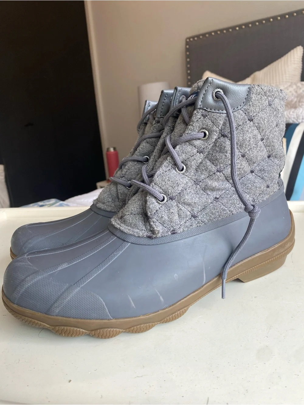 Sperry Syren Gulf Duck Boot, Quilted Wool, Waterproof, Insulated, size 10
